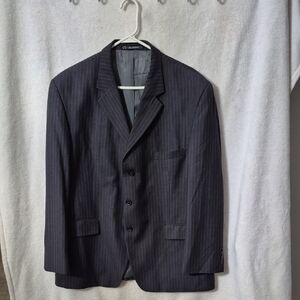 Elegant Charcoal Pinstripe Blazer